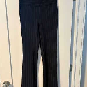 Elegant Navy Pinstripe Flare Pants